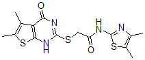 CAS#: 606108-28-5, 2-[(1,4-Dihydro-5,6-Dimethyl-4-Oxothieno[2,3-d]Pyrimidin-2-Yl)Thio]-N-(4,5-Dimethyl-Thiazol-2-Yl)-Acetamide