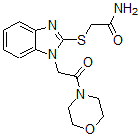 CAS 登录号：606110-53-6， 2-[[1-[2-(4-吗啉基)-2-氧代乙基]-1H-苯并[d]咪唑-2-基]硫代]-乙酰胺