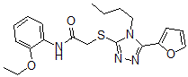 CAS#: 606111-35-7, 2-[[4-Butyl-5-(Furan-2-Yl)-4H-1,2,4-Triazol-3-Yl]Thio]-N-(2-Ethoxyphenyl)-Acetamide