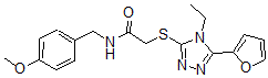 CAS#: 606111-60-8, 2-[[4-Ethyl-5-(Furan-2-Yl)-4H-1,2,4-Triazol-3-Yl]Thio]-N-[(4-Methoxyphenyl)Methyl]-Acetamide