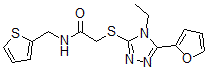 CAS 登录号：606111-61-9， 2-[[4-乙基-5-(呋喃-2-基)-4H-1,2,4-三唑-3-基]硫代]-N-(2-噻吩基甲基)-乙酰胺