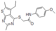 CAS#: 606113-52-4, 2-[(5-Ethyl-2,6-Dimethylthieno[2,3-d]Pyrimidin-4-Yl)Thio]-N-(4-Methoxyphenyl)-Acetamide