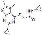 CAS#: 606113-66-0, N-Cyclopropyl-2-[(2-Cyclopropyl-5,6-Dimethylthieno[2,3-d]Pyrimidin-4-Yl)Thio]-Acetamide