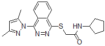CAS#: 606122-28-5, N-Cyclopentyl-2-[[4-(3,5-Dimethyl-1H-Pyrazol-1-Yl)-1-Phthalazinyl]Thio]-Acetamide