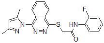 CAS#: 606122-30-9, 2-[[4-(3,5-Dimethyl-1H-Pyrazol-1-Yl)-1-Phthalazinyl]Thio]-N-(2-Fluorophenyl)-Acetamide