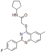 CAS#: 606131-34-4, N-Cyclopentyl-2-[[2-(4-Fluorophenyl)-6-Methyl-4-Quinazolinyl]Thio]-Acetamide