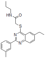 CAS#: 606131-40-2, 2-[[6-Ethyl-2-(3-Methylphenyl)-4-Quinazolinyl]Thio]-N-Propyl-Acetamide