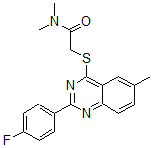 CAS#: 606131-44-6, 2-[[2-(4-Fluorophenyl)-6-Methyl-4-Quinazolinyl]Thio]-N,N-Dimethyl-Acetamide