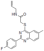 CAS#: 606131-55-9, 2-[[2-(4-Fluorophenyl)-6-Methyl-4-Quinazolinyl]Thio]-N-Allyl-Acetamide