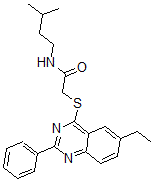 CAS#: 606131-76-4, 2-[(6-Ethyl-2-Phenyl-4-Quinazolinyl)Thio]-N-(3-Methylbutyl)-Acetamide