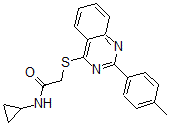 CAS#: 606132-31-4, N-Cyclopropyl-2-[[2-(4-Methylphenyl)-4-Quinazolinyl]Thio]-Acetamide