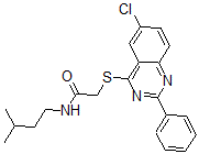 CAS 登录号：606132-52-9， 2-[(6-氯-2-苯基-4-喹唑啉基)硫代]-N-(3-甲基丁基)-乙酰胺