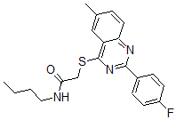CAS#: 606132-80-3, N-Butyl-2-[[2-(4-Fluorophenyl)-6-Methyl-4-Quinazolinyl]Thio]-Acetamide