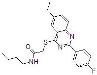 CAS#: 606132-97-2, N-Butyl-2-[[6-Ethyl-2-(4-Fluorophenyl)-4-Quinazolinyl]Thio]-Acetamide