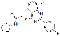 CAS#: 606134-54-7, N-Cyclopentyl-2-[[2-(4-Fluorophenyl)-8-Methyl-4-Quinazolinyl]Thio]-Acetamide