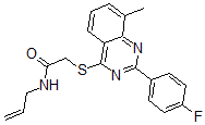 CAS#: 606134-55-8, 2-[[2-(4-Fluorophenyl)-8-Methyl-4-Quinazolinyl]Thio]-N-Allyl-Acetamide