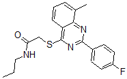CAS#: 606134-57-0, 2-[[2-(4-Fluorophenyl)-8-Methyl-4-Quinazolinyl]Thio]-N-Propyl-Acetamide