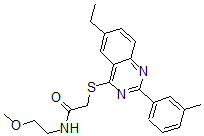 CAS#: 606134-64-9, 2-[[6-Ethyl-2-(3-Methylphenyl)-4-Quinazolinyl]Thio]-N-(2-Methoxyethyl)-Acetamide