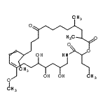 CAS 登录号：60616-99-1， (12E)-16-乙基-6,8,9-三羟基-12-(甲氧基甲基)-25,27-二甲基-2-丙基-1-氧杂-4-氮杂环二十八碳-12,14-二烯-3,20,28-三酮