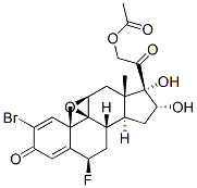 CAS#: 60864-71-3, 2-Bromo-9beta,11beta-Epoxy-6beta-Fluoro-16alpha,17,21-Trihydroxypregna-1,4-Diene-3,20-Dione 21-Acetate