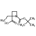 CAS#: 610791-07-6, 2-Ethyl-1-{[(2-methyl-2-propanyl)oxy]carbonyl}-2-azetidinecarboxylic acid