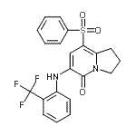 CAS#: 612065-28-8, 8-(Phenylsulfonyl)-6-{[2-(trifluoromethyl)phenyl]amino}-2,3-dihydro-5(1H)-indolizinone