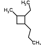 CAS 登录号：61233-72-5， 2-乙基-1-甲基-3-丙基环丁烷