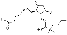CAS 登录号：61263-35-2， (5Z,11A,13E,15R)-11,15-二羟基-16,16-二甲基-9-亚甲基-前列腺-5,13-二烯-1-酸