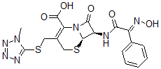 CAS#: 61606-60-8, 7beta-[[[(Z)-Hydroxyimino]Phenylacetyl]Amino]-3-[[(1-Methyl-1H-Tetrazol-5-Yl)Thio]Methyl]Cepham-3-Ene-4-Carboxylic Acid