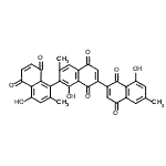 CAS#: 61774-50-3, 1',4,8''-Trihydroxy-2,3',6''-Trimethyl-1,2':7',2''-Ternaphthalene-1'',4'',5,5',8,8'-Hexone