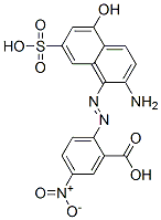 CAS 登录号：61827-73-4， 2-[(2-氨基-5-羟基-7-磺基-1-萘基)偶氮]-5-硝基苯甲酸