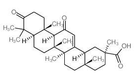CAS 登录号:6184-16-3, (18a,20b)-3,11-二氧代-齐墩果-12-烯-29-酸