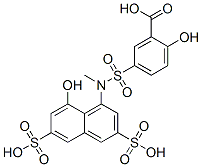 CAS 登录号：6201-90-7， N-甲基-N-(3-羧基-4-羟基苯磺酰基)-1-氨基-8-羟基-3,6-萘二磺酸