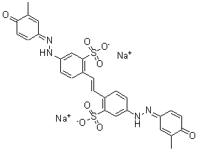 CAS#: 62037-55-2, 2,2'-(1,2-Ethenediyl)Bis[5-[(4-Hydroxy-3-Methylphenyl)Azo]-Benzenesulfonic Acid Disodium Salt