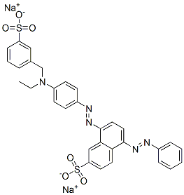 CAS#: 62133-80-6, Disodium 8-[[4-[Ethyl[(3-Sulphonatophenyl)Methyl]Amino]Phenyl]Azo]-5-(Phenylazo)Naphthalene-2-Sulphonate