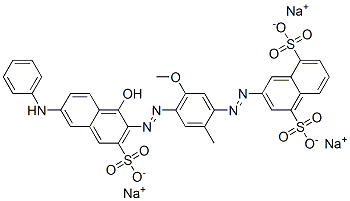 CAS#: 6227-20-9, Trisodium 3-[[4-[[6-(Anilino)-1-Hydroxy-3-Sulphonato-2-Naphthyl]Azo]-5-Methoxy-o-Tolyl]Azo]Naphthalene-1,5-Disulphonate