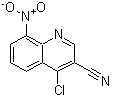 CAS 登录号：623163-11-1， 4-氯-8-硝基-3-喹啉甲腈