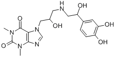 CAS#: 62401-98-3, 7-[3-[[2-(3,4-Dihydroxyphenyl)-2-Hydroxyethyl]Amino]-2-Hydroxypropyl]Theophyline