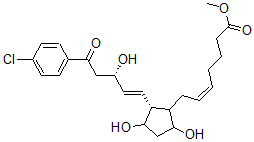 CAS 登录号：62429-46-3， (Z)-7-[(1R)-2beta-[(E,S)-5-(4-氯苯基)-3-羟基-5-氧代-1-戊烯基]-3alpha,5alpha-二羟基环戊烷-1alpha-基]-5-庚烯酸甲酯