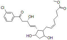 CAS#: 62429-47-4, (Z)-7-[(1R)-2beta-[(E,S)-5-(3-Chlorophenyl)-3-Hydroxy-5-Oxo-1-Pentenyl]-3alpha,5alpha-Dihydroxycyclopentan-1alpha-Yl]-5-Heptenoic Acid Methyl Ester