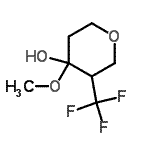 CAS#: 624734-20-9, 4-Methoxy-3-(trifluoromethyl)tetrahydro-2H-pyran-4-ol