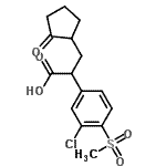 CAS#: 625113-61-3, 2-[3-Chloro-4-(methylsulfonyl)phenyl]-3-(2-oxocyclopentyl)propanoic acid