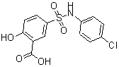 CAS 登录号：62547-11-9， 5-[(4-氯苯基)氨基磺酰基]-2-羟基苯甲酸