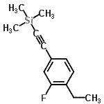 CAS 登录号：627463-19-8， [(4-乙基-3-氟苯基)乙炔基](三甲基)硅烷