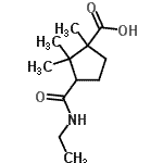 CAS#: 627844-39-7, 3-(Ethylcarbamoyl)-1,2,2-trimethylcyclopentanecarboxylic acid