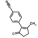 CAS#: 628731-98-6, 4-(2-Methyl-5-oxo-1-cyclopenten-1-yl)benzonitrile