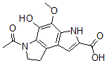 CAS#: 62874-94-6, 6-Acetyl-5-hydroxy-4-methoxy-7,8-dihydro-3H-pyrrolo[3,2-e]indole-2-carboxylic acid