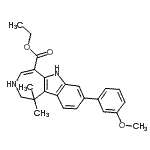 CAS#: 629662-81-3, Ethyl 8-(3-methoxyphenyl)-1,1-dimethyl-1,2,3,6-tetrahydroazepino[4,5-b]indole-5-carboxylate
