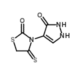 CAS#: 630403-90-6, 3-(3-Oxo-2,3-dihydro-1H-pyrazol-4-yl)-4-thioxo-1,3-thiazolidin-2-one