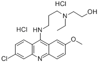 CAS#: 63074-03-3, 2-((3-((6-Chloro-2-methoxy-9-acridinyl)amino)propyl)ethylamino)ethanol dihydrochloride